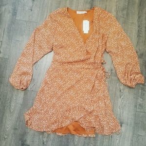 NWT All In Favor Women's Wrap Dress